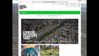 Writing your first page for the London National Park City* Wiki