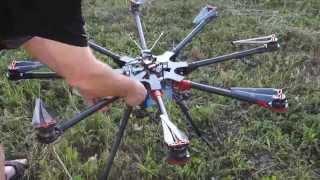 RCTimer S1100 Pro Foldable Octocopter. Introducing the first test flight