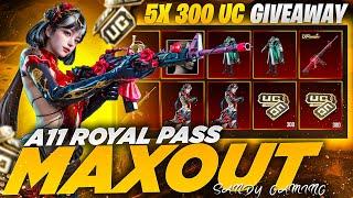 NEW A11 ROYAL PASS MAXING OUT WITH AMAZING FREE REWARDS 5 RP GIVEAWAY BGMI &  PUBG MOBILE