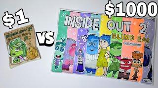 $1 vs $100 BLIND BAG! | INSIDE OUT 2 Edition | ASMR DIY Paper Squishy