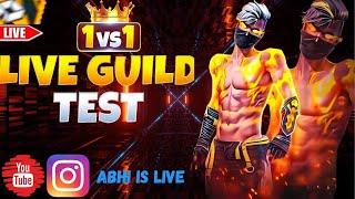 FREE FIRE LIVE 1VS1 GUILD TEST | FREE FIRE LIVE CUSTOM ROOM | ROAD   TO 10K |