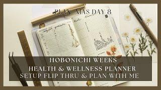 Hobonichi weeks 2023 setup + plan with me / Layout Ideas / Health & Wellness Planner / PLANMAS Day 9