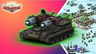 Red Alert 2 - 1 vs 7 Brutal AI - Super Tesla Tank 3000$ Rusia - Battle Zone Mods