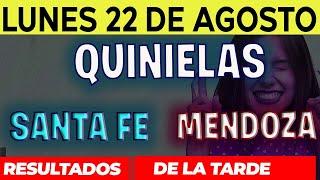 Resultados Quinielas Vespertinas de Santa Fe y Mendoza, Lunes 22 de Agosto