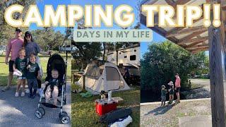 CAMPING WITH KIDS | our first family camping trip vlog!! how do you think we did???