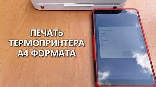 Печать на термопринтере А4 формата и зависимость качества печати от выбранной плотности в драйвере