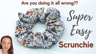 Easiest Way to Make a Hair Scrunchie - Beginner DIY sewing project