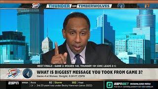 FIRST TAKE | "Wolves proved they can win series" - Stephen A. on Wolves DESTROY Thunder in Game 3
