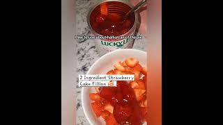 2 ingredient #strawberry #cake filling #recipe #youtubeshorts