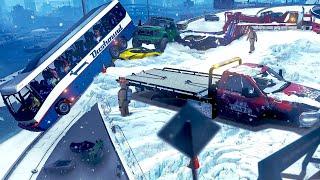 Towing BIGGEST Snow Storm Pileup Crash in GTA 5 RP!