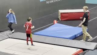 Oliver Landing His First Front Flip At Graystone Action Sports Centre Manchester