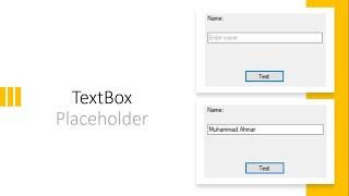 How to set placeholder text to textbox | C#