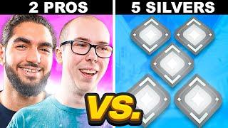 2 Pros vs 5 Silvers (Impossible VALORANT Challenge)