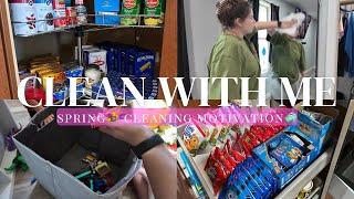 CLEAN WITH ME | Deep Cleaning + SPRING cleaning | SAHM cleaning motivation