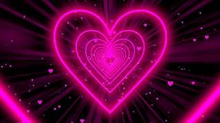 Heart TunnelPink Heart Background | Neon Heart Background Video | Wallpaper Heart [10 Hours]