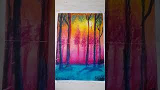 evening scene drawing  #shorts #suggested #viral #naitik art  #arts