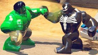 Hulk vs Venom in LEGO Marvel Super Heroes w/ Cutscenes