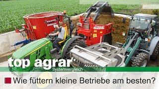 top agrar Systemvergleich - Fütterungstechnik: Wie füttern kleinere Betriebe am besten?