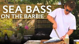 Barbecued Sea Bass with Courgette in the Garden | Thomas Straker
