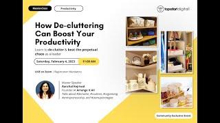 Decluttering | Ms.Aanchal Kejriwal | TapstartX