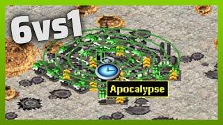 Red Alert 2 | Bunker At Middle! | (6 vs 1 + Superweapons)