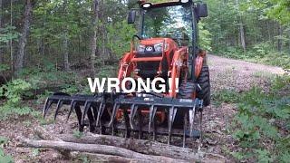 589 Tractor Grapple! Important Tips for using your Grapple! Kubota LX2610. outdoors   4K