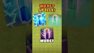 The WORST Spells RANKED in Clash of Clans!