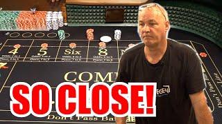 ALMOST THERE 30 Roll Craps Challenge - WIN BIG or BUST #455