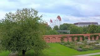 Stadtkulisse Ingolstadt vom Klenzepark aus