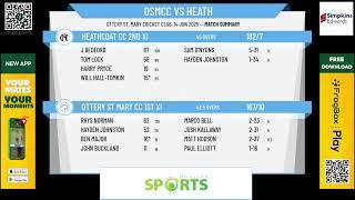 Ottery St Mary CC 1st XI v Heathcoat CC 2nd XI
