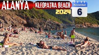 alanya kleopatra beach 2024 NOVEMBER ! alanya walk /alanya antalya turkey  travel 4k60fps trip