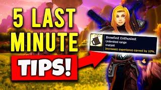 5 Last Minute Tips to Prepare for WOTLK Classic!