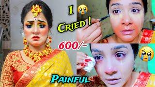 I Went to The *WORST* Reviewed *HALDI* Makeup Artist  *I CRIED*  GONE Painful  Rs. 600/-