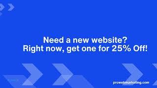 Pro Web 25% off Sale
