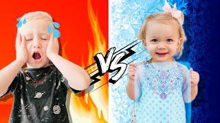 HOT vs COLD Challenge!!! LEVI vs IVY!!