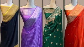 Latest And Designer Pure Khaddi Georgette saree Sanjana Creation  Pure Katan silk saree