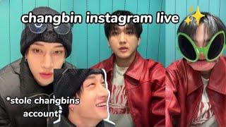 changbin first instagram live! ( ft bangchan )