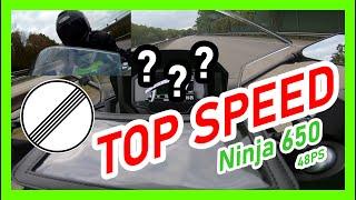 Kawasaki Ninja 650 2020 48PS - Autobahn TOP Speed - Raw Footage - ScopeX