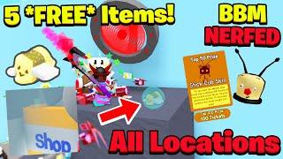 *NEW* 5 FREE ITEM LOCATIONS + BBM QUEST NERF (MARSHMALLOW BEES) (LIL HALLOWEEN BEE SWARM SIM UPDATE)