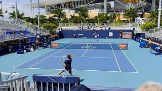 Yosuke Watanuki vs Alexander Blockx Miami Court Level View Highlights R1 Qualies