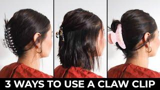 How To Style Hair With a Claw Clip | Easy Claw Clip Hairstyles