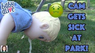 Baby Alive Cam Gets Sick At The Park!