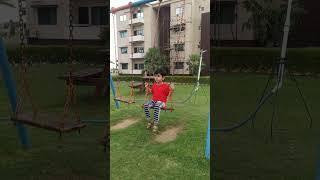 Swinging | Playing | First time without mama | #karachi #ffbl #swing