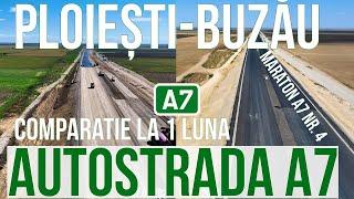 AUTOSTRADA A7 Ploiesti-Buzau | Loturi 1, 2 si 3 | Comparatie stadiu lucrari 07.08-07.09.2024