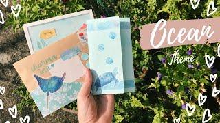  Penpal With Me | Ocean Theme | Letter to @uwujournals | The Sunshine Journals