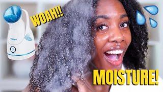 THIS IS BETTER THAN DEEP CONDITIONING! | STEAMING NATURAL HAIR FOR MOISTURE