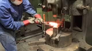 Hand Forging Muller Sharpening anvil for scythes in Austria