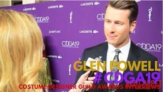 Glen Powell #HiddenFigures interviewed at 19th Costume Designers Guild Awards