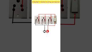 2 socket 1 switch / 3 socket 1 switch wiring connection #viral #electric #shorts #fan gopi electric