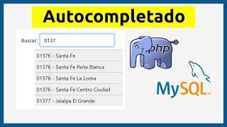 Autocompletado con PHP, MySQL y Javascript